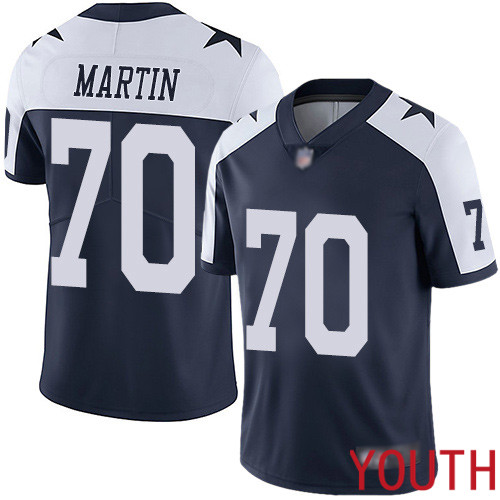 Youth Dallas Cowboys Limited Navy Blue Zack Martin Alternate #70 Vapor Untouchable Throwback NFL Jersey